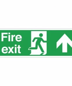 Vogue Fire Exit Sign Arrow Up