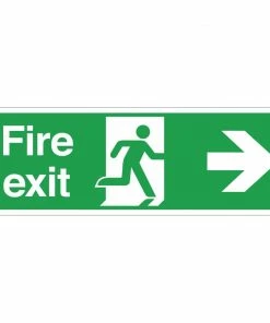 Vogue Fire Exit Sign Arrow Right