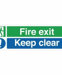 Vogue Fire Exit Keep Clear Sign