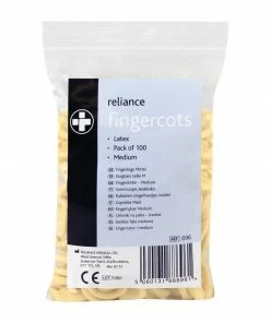 Reliance Medical Rubber Finger Cots (Pack 100)