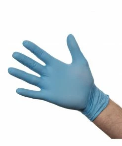 Non Branded Powder-Free Nitrile Gloves Blue (Pack Of 100)