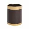 Bolero Waste Paper Bin With Gold Rim